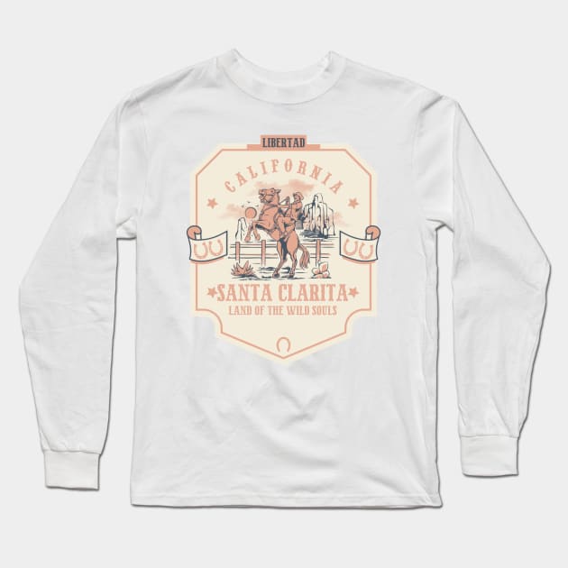 Santa Clarita California wild west town Long Sleeve T-Shirt by The Owlhoot 